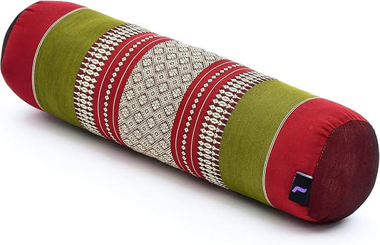 Leewadee Small Yoga Bolster – Shape-Retaining Cervical Neck Roll, Tube Pillow for Comfortable Reading, Kapok Filling, 22 x 6 x 6 inches-GravixFit