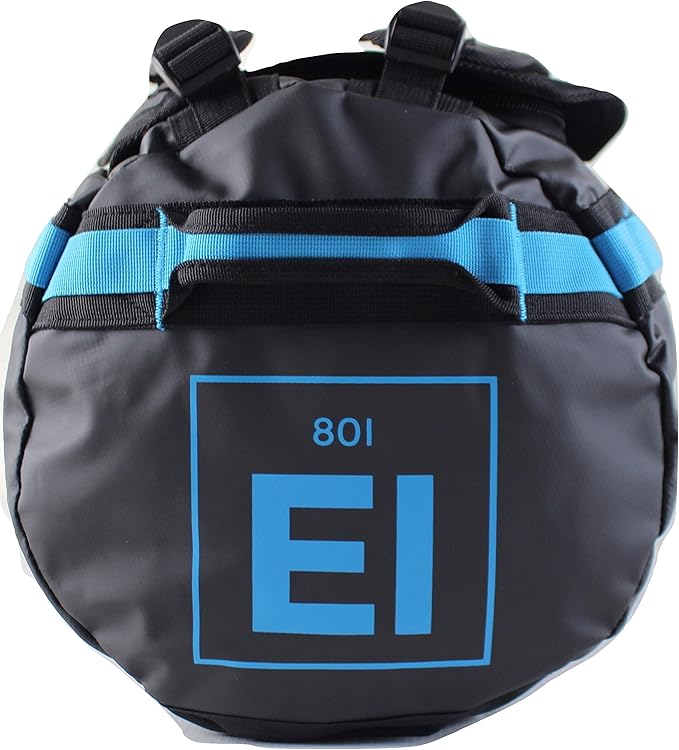 Element Equipment Trailhead Duffel Bag Shoulder Straps Waterproof Black/Blue Small-GravixFit