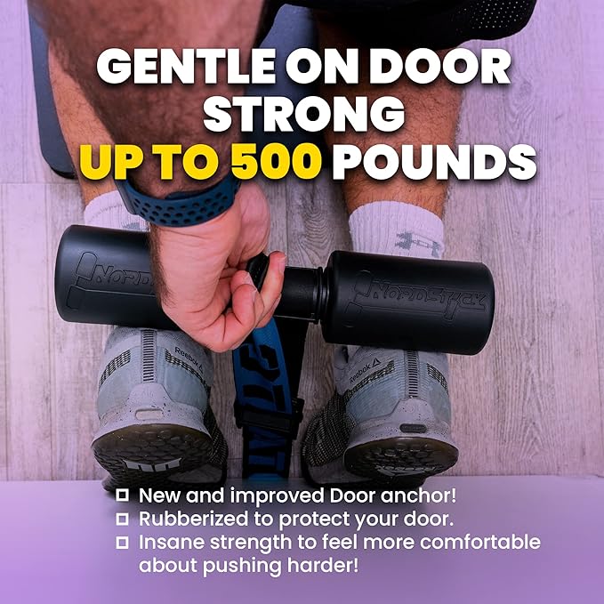 NordStick Nordic Hamstring Curl Strap - Original Nord Stick Exercise Set for Home and Travel - 5 Second Set Up-GravixFit