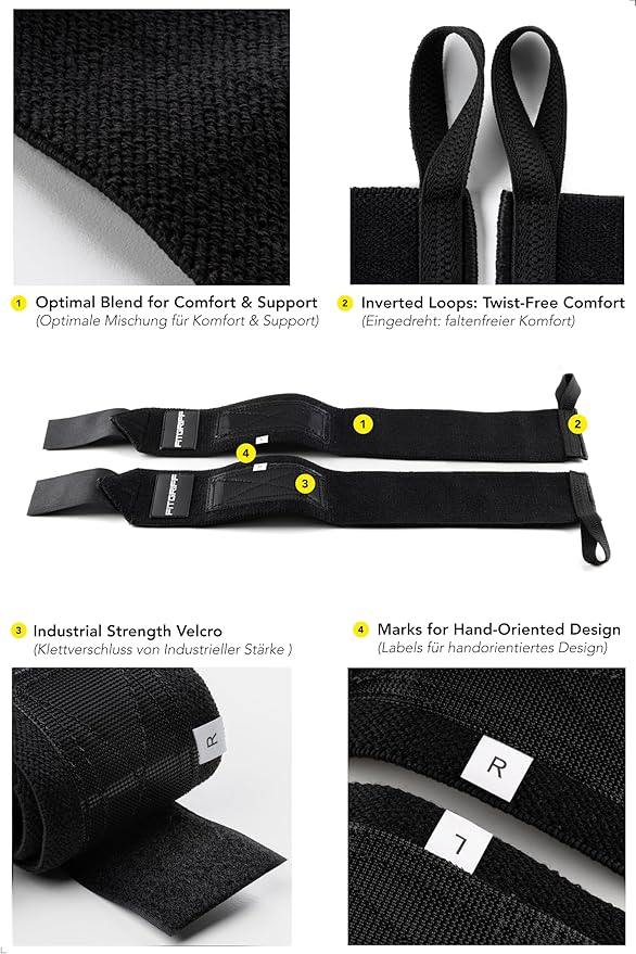 Fitgriff® Lifting Straps & Wrist Wraps (Bundle) Superior Support for Weightlifting & Gym Workouts - for Men and Women-GravixFit