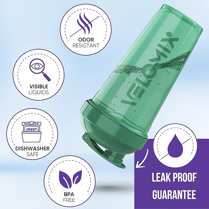 '-6 PACK- 28 oz Protein Shaker Bottle for Protein Mixes - 6x Wire Whisk | Leak Proof Shaker Cups for Protein Shakes | Protein Shaker Bottle Pack | Protein Shake Cup (Hawai Shadows)-GravixFit