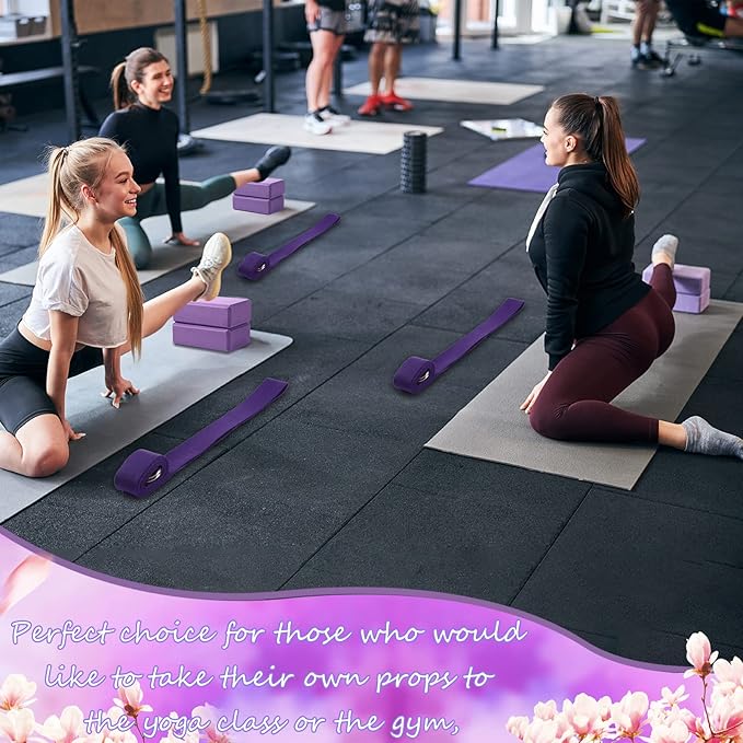 Outus 20 Pack Yoga Blocks and Straps Non-Slip EVA Foam Blocks with Metal D Ring Straps for Gym Exercise and Workout-GravixFit