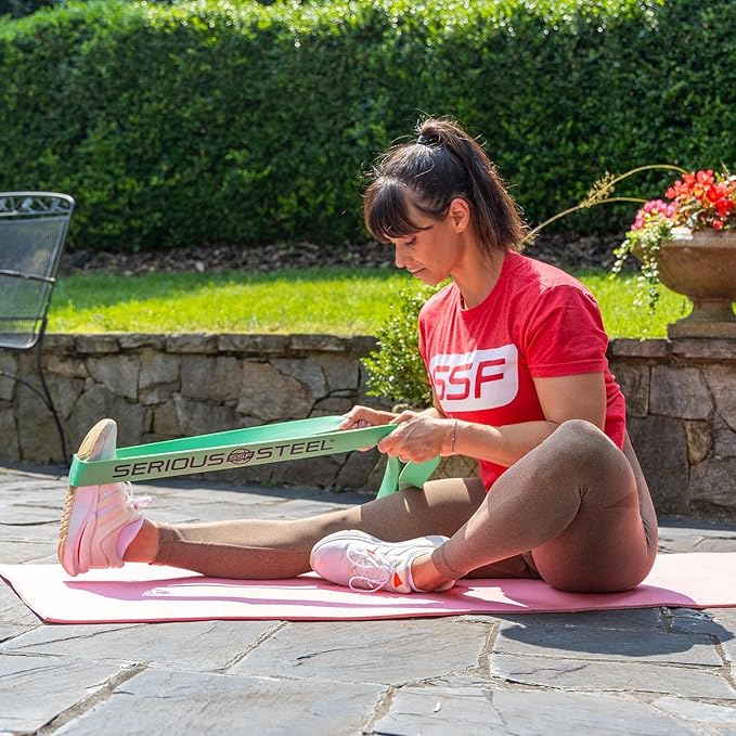Serious Steel Fitness 37" Resistance Training Bands (Portable Exercise Band System Training Bands- Great for Individuals Looking for Tension Throughout The Exercise)-GravixFit