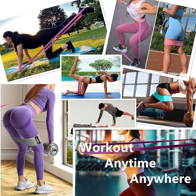 Fabric Resistance Bands for Working Out, 3 and 4 Levels Booty Bands Long Resistance Bands for Women and Men | Elastic Bands for Exercise Bands Resistance Workout Bands Resistance-GravixFit