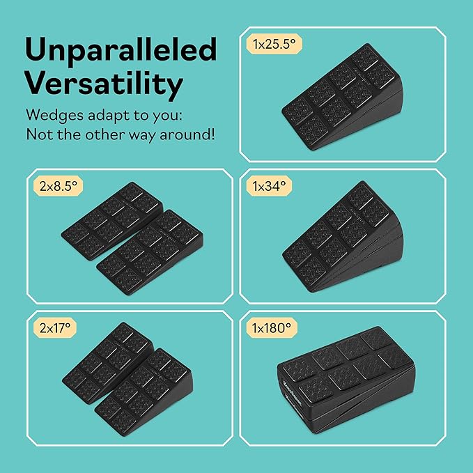 Squat Wedge - Squat Wedge Block 520 LBS Weight Capacity - Slant Board for Calf Stretching - Calf Stretcher Slant Board - yoga blocks-GravixFit