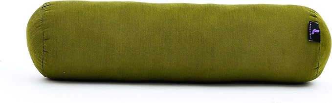 Leewadee Small Yoga Bolster – Shape-Retaining Cervical Neck Roll, Tube Pillow for Comfortable Reading, Kapok Filling, 22 x 6 x 6 inches-GravixFit