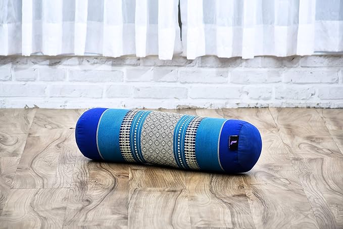 Leewadee Small Yoga Bolster – Shape-Retaining Cervical Neck Roll, Tube Pillow for Comfortable Reading, Kapok Filling, 22 x 6 x 6 inches-GravixFit
