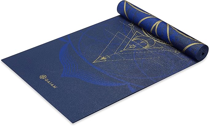Gaiam Yoga Mat - Premium 6mm Print Reversible Extra Thick Non Slip Exercise & Fitness Mat for All Types of Yoga, Pilates & Floor Workouts (68" x 24" x 6mm Thick)-GravixFit