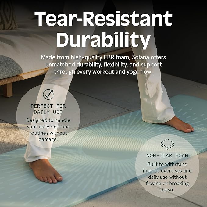 Retrospec Solana Yoga Mat 1/2" Thick w/Nylon Strap for Men & Women - Non Slip Exercise Mat for Yoga, Pilates, Stretching, Floor & Fitness Workouts-GravixFit