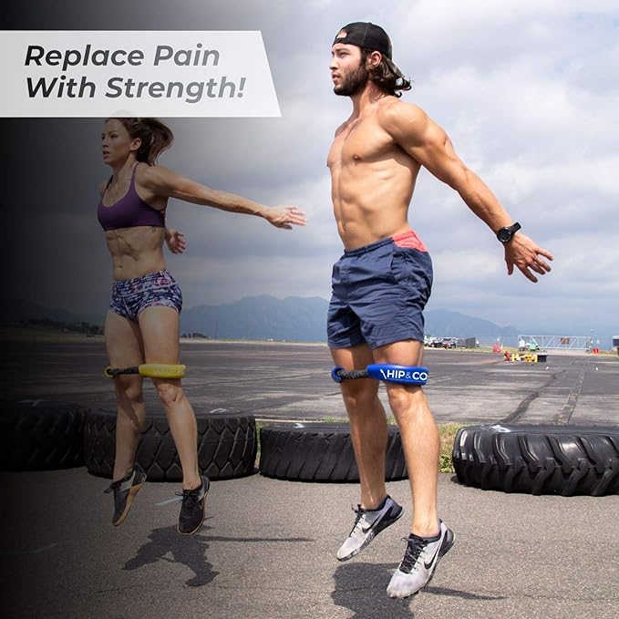 Crossover Symmetry Hip & Core System - Loop Resistance Home Workout Bands to Stretch and Strengthen Legs, Butt, HIPS, Thighs and Glutes, Includes Online Exercise & Training Guide-GravixFit