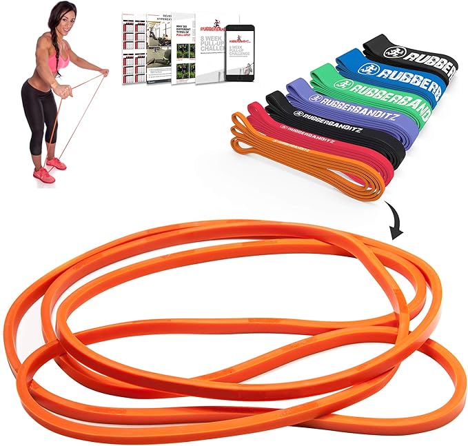 Rubberbanditz Pull Up Assist Resistance Bands Heavy Duty Loop Exercise Workout Bands for Powerlifting, Mobility, and Stretching-GravixFit