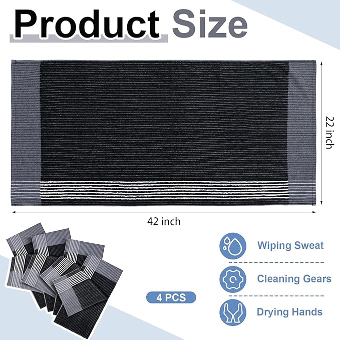 Mixweer Caddy Golf Towel 22" x 42" Large Caddy Towel Camping Sport Towels Cotton Soft Towels for Man Golf Lovers-GravixFit