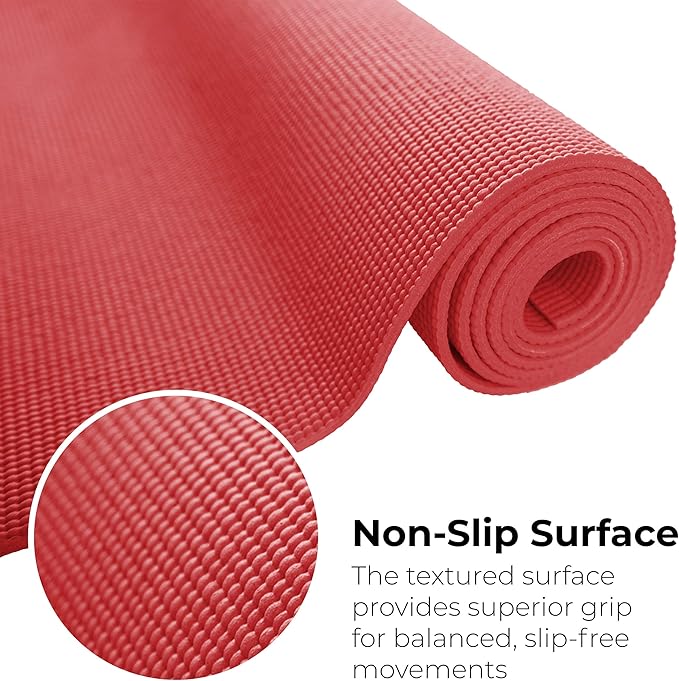 Hello Fit 10-Pack Yoga Mat, 68" x 24" Non Slip Exercise Mat, 4mm Thick Gym Mat for Fitness and Stretching, Bulk Non Toxic Yoga Mats for Schools and Studios-GravixFit