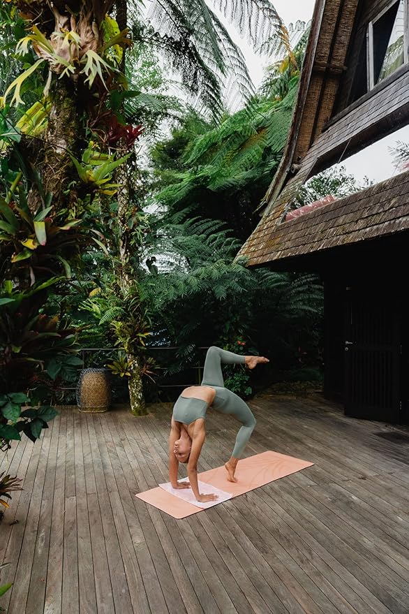 Yoga Design LAB | The Hand Towel | Premium Non Slip Hand Towel | Designed in Bali | Colorful Eco Printed + Quick Dry + Soft | Hot Yoga, Bikram, Ashtanga, Sport, Barre, Travel (Pearl)-GravixFit