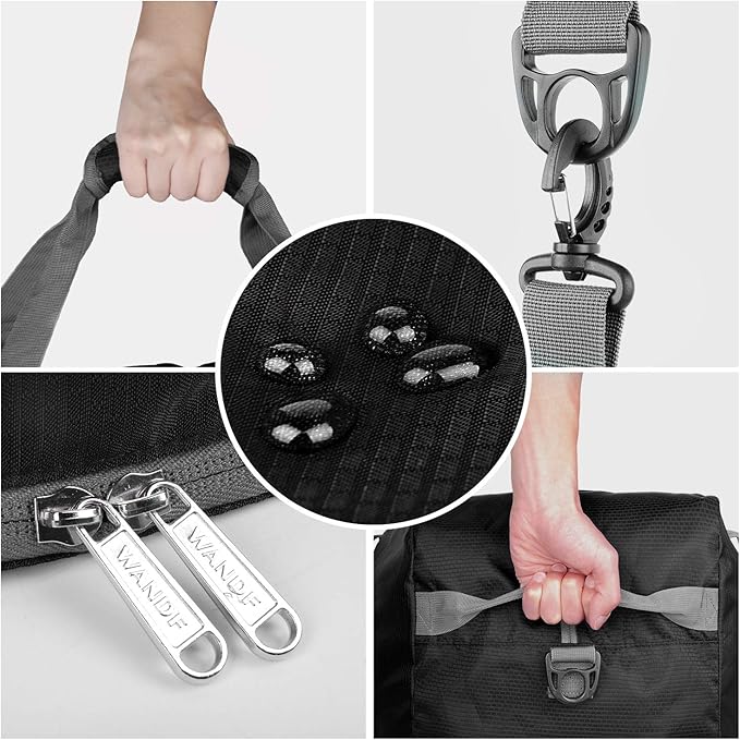 WANDF Foldable Travel Duffel Bag 60-120L Duffle Carry on for Women and Men-GravixFit