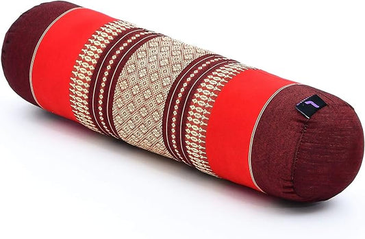 Leewadee Small Yoga Bolster – Shape-Retaining Cervical Neck Roll, Tube Pillow for Comfortable Reading, Kapok Filling, 22 x 6 x 6 inches-GravixFit