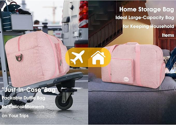 WANDF Foldable Travel Duffel Bag 60-120L Duffle Carry on for Women and Men-GravixFit