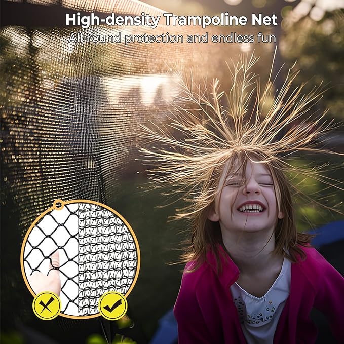 10 12 14 15 16FT Outdoor Trampolines for Kids and Adults, Pumpkin Trampoline with Curved Poles, Recreational Trampoline with Basketball Hoop and Safety Enclosure Net for Kids and Adults-GravixFit