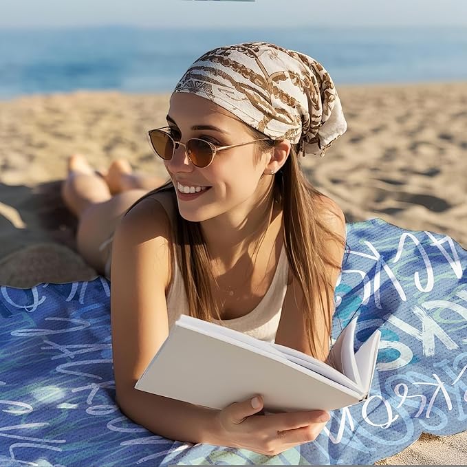 JML Personalized Beach Towel with Name, Custom Beach Towel with Name, Customized Microfiber Pool Towel, Quick Dry & Absorbent Swim Towel for Adult,Anniversary, Birthday, Summer Holiday,Vacation-GravixFit