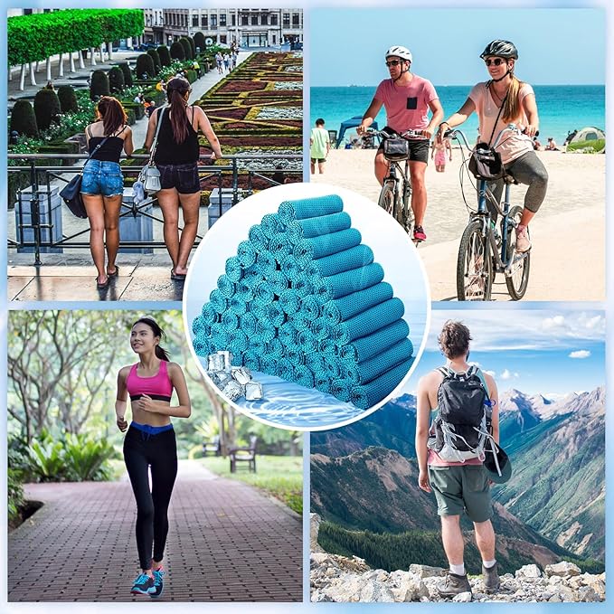 Honoson Cooling Towel Bulk - Neck & Face Cool Chilly Towels Microfiber Breathable Sport Sweat Rag for Gym, Yoga, Travel, Camping, Running, Outdoor-GravixFit
