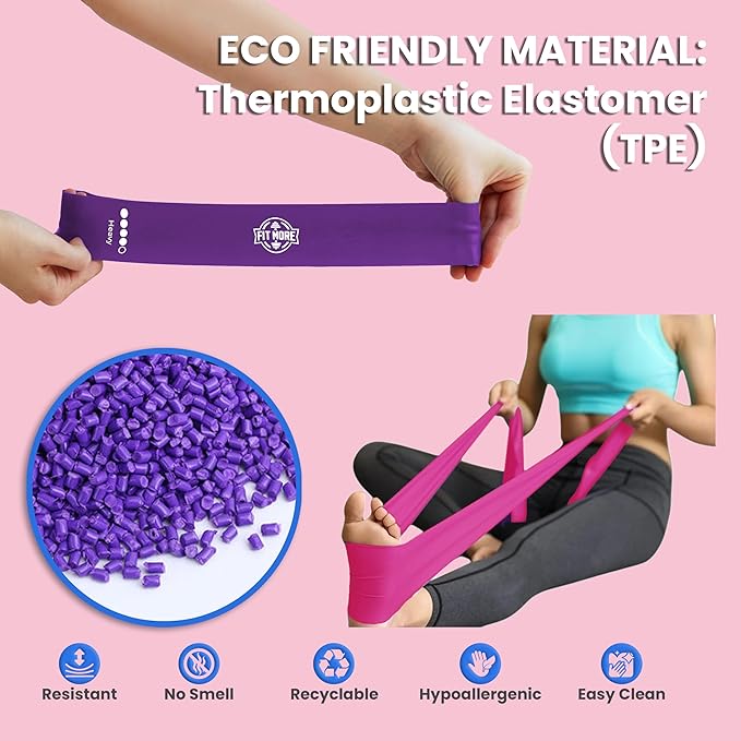 Resistance Bands for Women with Online Workouts Included - Set of Loop & Flat Bands | Ideal for Tone and Sculpt Body at Home, Pilates, Yoga or Rehab with Safe Guided Training-GravixFit