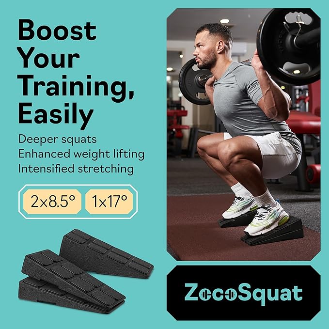Squat Wedge - Squat Wedge Block 520 LBS Weight Capacity - Slant Board for Calf Stretching - Calf Stretcher Slant Board - yoga blocks-GravixFit