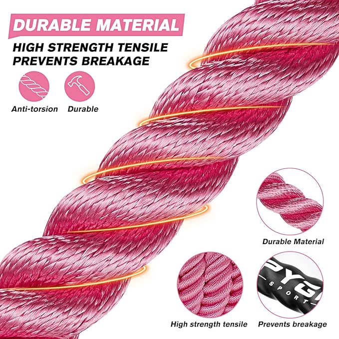 HPYGN Jump Rope, Weighted Jump Rope for Men women, 2.8lb 3.8lb 5lb Heavy Skipping Rope for Exercise, Adult Jumpropes for Home Workout, Improve Strength and Building Muscle,Total Body Workout Equipment-GravixFit