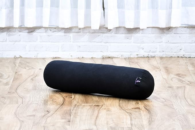 Leewadee Small Yoga Bolster – Shape-Retaining Cervical Neck Roll, Tube Pillow for Comfortable Reading, Kapok Filling, 22 x 6 x 6 inches-GravixFit