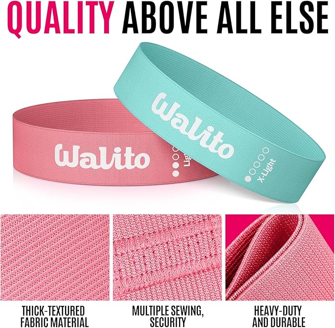 Fabric Resistance Bands for Working Out - Booty Bands for Legs -Glutes Training for Women and Men - Exercise Bands for Squats, Yoga, Physical Therapy -Home Gym Fitness-GravixFit
