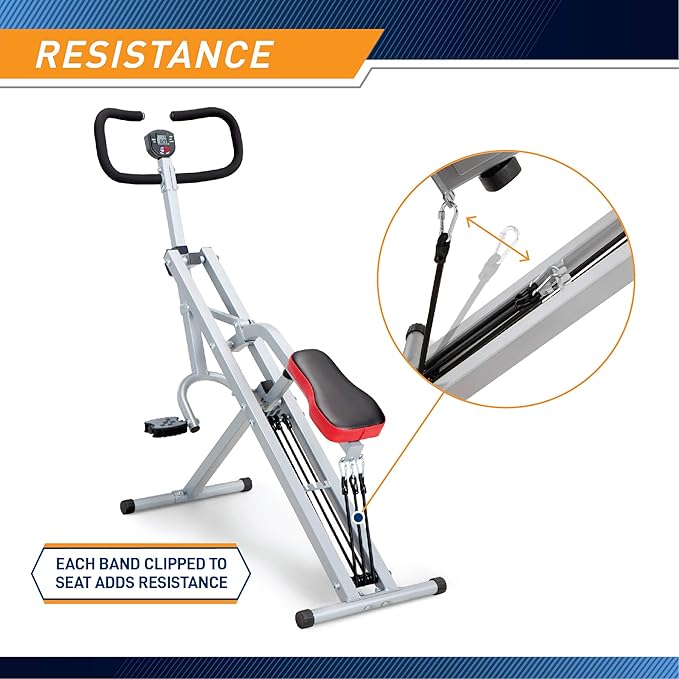 Marcy Squat Rider Machine for Glutes and Quads Workout XJ-6334, Silver & Black-GravixFit