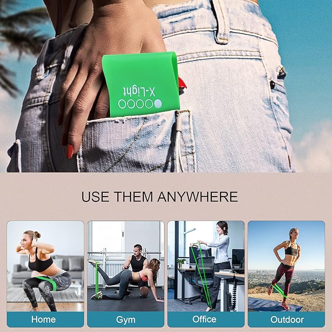 Resistance Bands Set, Himaly Exercise Bands Strength Training Fitness Bands Workout Elastic Bands with Legs Ankle Straps, Door Anchor, Handles & Carry Bag for Home Outdoor Workouts-GravixFit