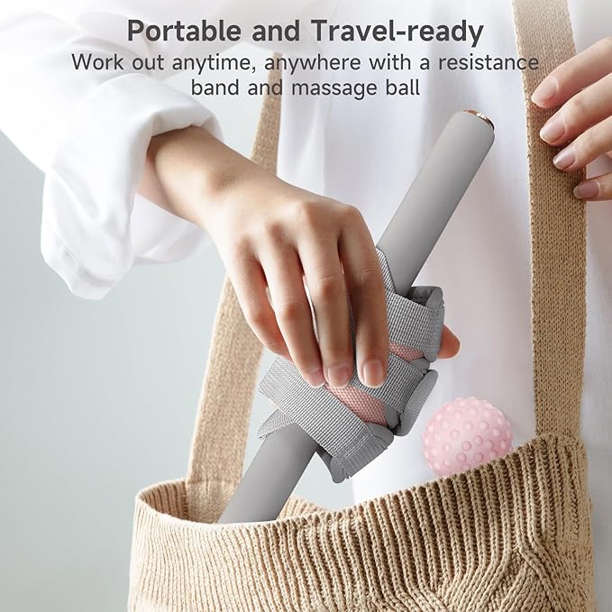 Fabric Resistance Band with Handles, 120lb Full-Body Excercise Band, Non-Slip Elastic Bands for Strength Muscle Training, Stretch Band Workout Equipment for Leg Arm Chest Core Wrist Ankle-GravixFit