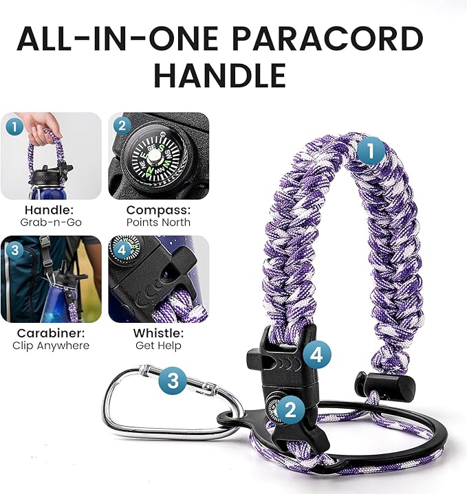 32oz Insulated Water Bottle, Triple Wall Vacuum Stainless Steel Water Bottles - Keeps Cold 48H, Reusable Metal water flask Jug for Gym, Sports, Camping, Hiking,Travel, Twilight Mist Purple-GravixFit