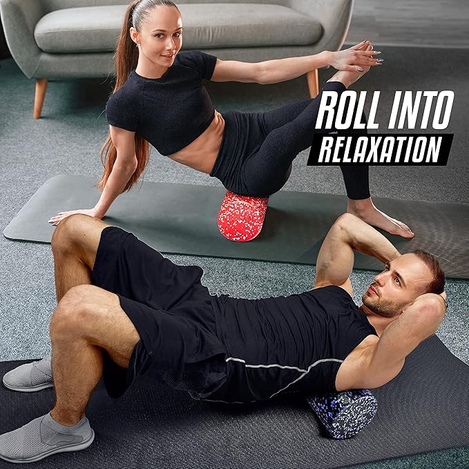 Yes4All High-Density EPP Round Back Roller Foam, Exercise Foam Roller for Yoga, Pilates & Stretching - 12, 18, 24, 36 inch-GravixFit