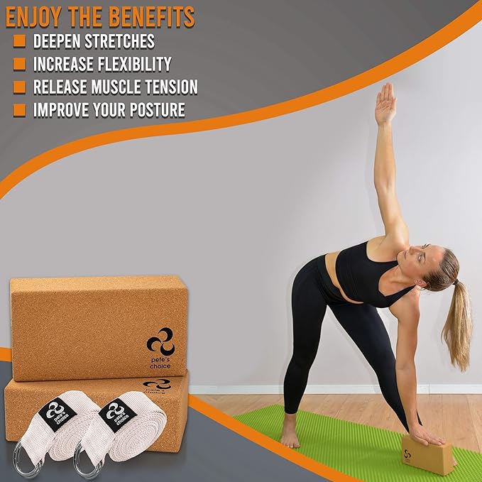 2-PACK or 5-PACK Yoga Exercise Adjustable Straps 8Ft | BONUS eBook | with Durable D-Ring For Pilates & Gym Workouts | Hold Poses, Stretch, Improve Flexibility & Maintain Balance-GravixFit