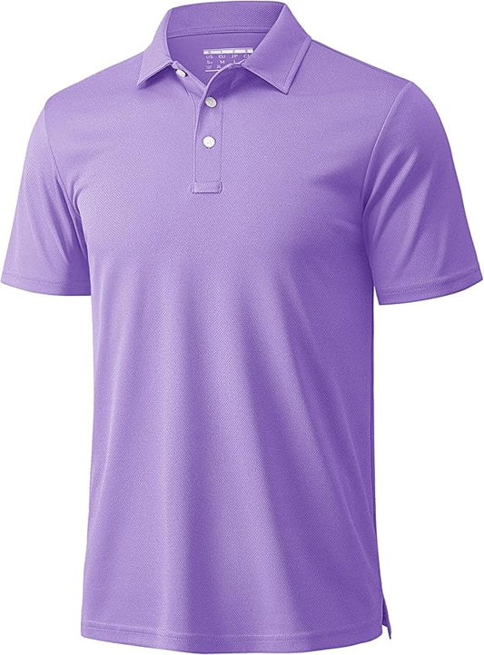 MAGCOMSEN Men's Polo Shirts 3 Buttons Casual Work T Shirts Quick Dry Short Sleeve Golf Shirt Pique Jersey Outdoor Performance-GravixFit