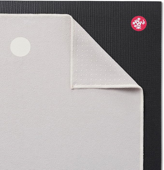 Manduka Yogitoes Yoga Towel – Rubber Grip Dots Non-Slip Bottom, Quick Dry Fitness Towel for Hot Yoga, Pilates, Exercise-GravixFit