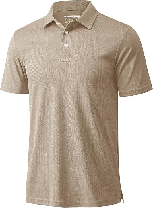 MAGCOMSEN Men's Polo Shirts 3 Buttons Casual Work T Shirts Quick Dry Short Sleeve Golf Shirt Pique Jersey Outdoor Performance-GravixFit