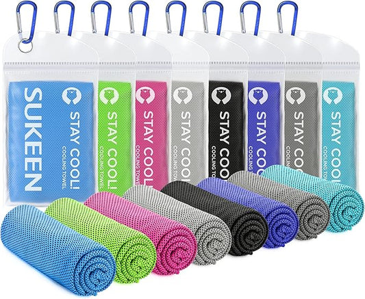 Sukeen Cooling Towel,Instant Evaporative Cooling for Sports,Yoga,Golf,Gym,Neck,Workout and More(40”x 12”)-GravixFit
