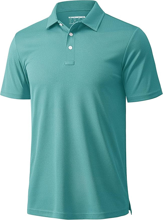 MAGCOMSEN Men's Polo Shirts 3 Buttons Casual Work T Shirts Quick Dry Short Sleeve Golf Shirt Pique Jersey Outdoor Performance-GravixFit
