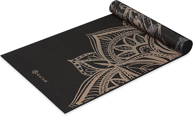 Gaiam Yoga Mat - Premium 6mm Print Reversible Extra Thick Non Slip Exercise & Fitness Mat for All Types of Yoga, Pilates & Floor Workouts (68" x 24" x 6mm Thick)-GravixFit