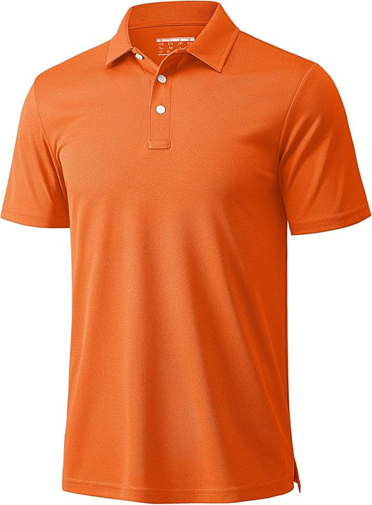 MAGCOMSEN Men's Polo Shirts 3 Buttons Casual Work T Shirts Quick Dry Short Sleeve Golf Shirt Pique Jersey Outdoor Performance-GravixFit