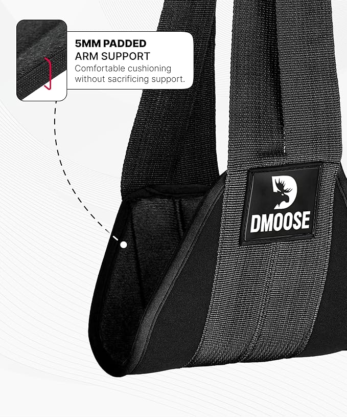 DMoose Fitness Hanging Ab Straps for Pull Up Bar & Core Strength Training - Soft Padded Exercise Straps for Ab Swing & Leg Raises, Hang Bar Strap with 2 Steel Carabiners - Abs Equipment for Home & Gym-GravixFit