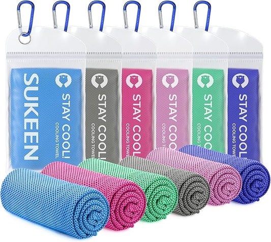 Sukeen Cooling Towel,Instant Evaporative Cooling for Sports,Yoga,Golf,Gym,Neck,Workout and More(40”x 12”)-GravixFit