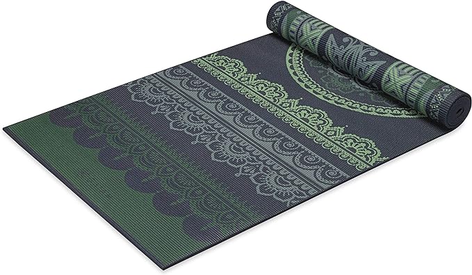 Gaiam Yoga Mat - Premium 6mm Print Reversible Extra Thick Non Slip Exercise & Fitness Mat for All Types of Yoga, Pilates & Floor Workouts (68" x 24" x 6mm Thick)-GravixFit