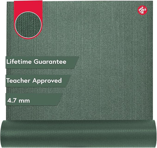 Manduka PROlite Yoga Mat 71" - 4.7mm | Lifetime Durability | Hygienic Construction | Teacher Approved | 71 x 24 inches-GravixFit
