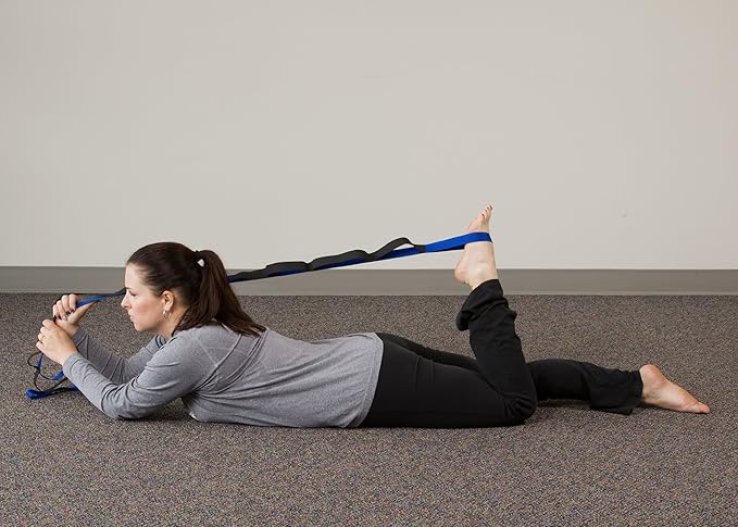 RangeMaster Stretch Strap with Exercise Guide│ Versatile Multi-Loop Strap Perfect for Yoga, Pilates, and Physical Therapy │ Portable │ Helps Improve Flexibility-GravixFit