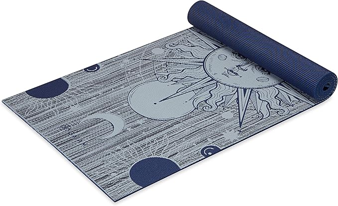 Gaiam Yoga Mat - Premium 6mm Print Reversible Extra Thick Non Slip Exercise & Fitness Mat for All Types of Yoga, Pilates & Floor Workouts (68" x 24" x 6mm Thick)-GravixFit