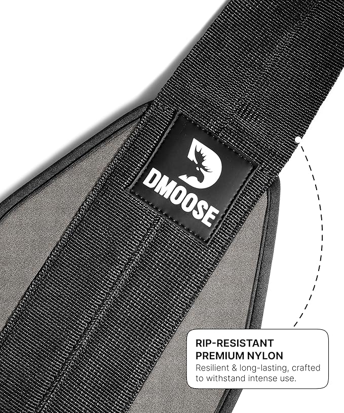 DMoose Fitness Hanging Ab Straps for Pull Up Bar & Core Strength Training - Soft Padded Exercise Straps for Ab Swing & Leg Raises, Hang Bar Strap with 2 Steel Carabiners - Abs Equipment for Home & Gym-GravixFit