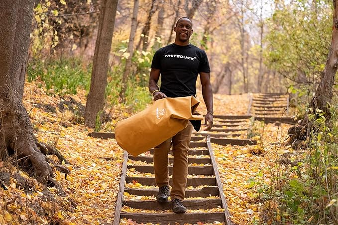 WHITEDUCK 25"x42" (430L) Top Load Canvas Duffel Bag – Military-Grade, Tear-Proof & Weatherproof, Heavy Duty for Travel, Outdoors & Military Use, with Padlock Compatibility, 5 Colors-GravixFit